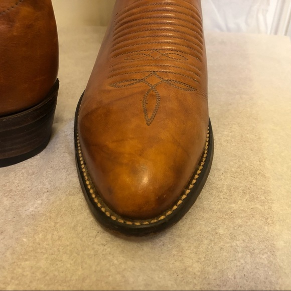 The El Dorado Cowboy Boots Leather Brown 10D amazing shape - Picture 4 of 12